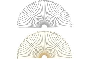 TOAOB THE ONE AND ONLY BABY TOAOB 200 Pezzi Chiodini Occhiello 50 x 0.7 mm Ottone Spilli Dritti Pin per Fai da Te Collane Orecchini Bracciali Creazione di Gioielli Oro e Argento Tone