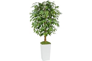 TXABL Artificial Ficus Tree 150 CM Artificial Plants Indoor Trees Decorative Artificial Trees 5FT Tall Fake Plants Faux Ficus Tree Fig House Plant Green Lifelike Home Outdoor Decor