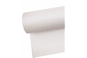 Surriba Cuero para Manualidades, Polipiel Asiento Moto Cabeceros Sofás Cuadros Scrapbook 40 * 120cm Blanco Perla