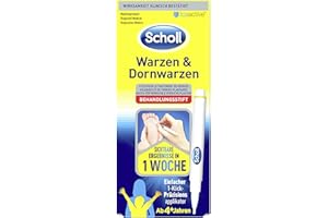 ‎SCHOLL Scholl Warzen- & Dornwarzen-Stift – TCA-Aktiv, klinisch geprüfte Komplettbehandlung zur Entfernung von Warzen und Dornwarzen, gezielte und einfache Anwendung, 1 Stück