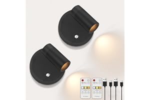 Kambo Luces LED Inalámbricas, Foco Recargable 4000 mAh, Lámpara de Pie Táctil Remoto, Pequeños Foco Artísticos y Luz de Lectura con Temporizador para Planta, Obras de Arte, Habitación, Estar, 2 Pieza