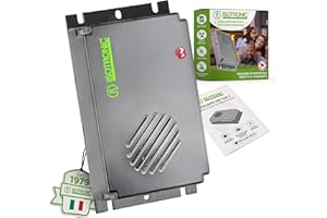 ISOTRONIC - Dissuasore a ultrasuoni per topi e ratti, repellente scaccia roditori, funzionamento a batteria, protezione mobile per giardino casa cantina e tetto piatto senza prodotti chimici