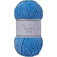 Utopia Crafts Velvet Lux Chenille Super Soft Chunky Yarn for Knitting and Crochet, 100g - 110m (Sky Blue)