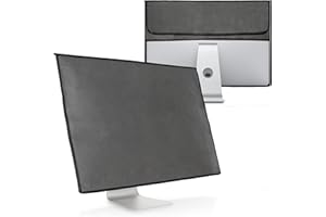kwmobile Cover Compatibile con 24-26" Monitor - Fodero per Monitor - Copertura Antipolvere Schermo PC con 2 Tasche Extra - Grigio Scuro