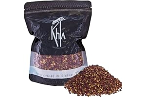 Khla - Poivre de Sichuan Rouge 150g - Sac Poivre en Grain - Ingrédient Épicerie Fine Cuisine - Baies de Sichuan Rouge - Direct Producteur - Épice d’Asie - Origine Chine