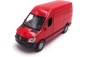 H-Customs Compatibile con Mercedes Benz Sprinter Model Car Auto Prodotto con Licenza 1: 34-1: 39 Rosso