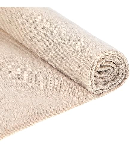 Leinentuch Baumwollstoff 160x50cm - Natur Musselin Stoff Meterware