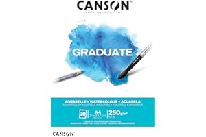 CANSON Graduate Aquarelle - Bloc 20 feuilles A4 - 250g/m²