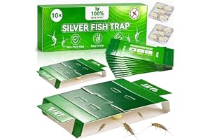 Silverfiskfälla Silverfisk Bekämpning - 10 Silverfish Trap, fälla silverfisk fällor för silverfiskbekämpning med giftfritt lo