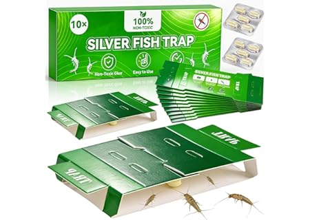 Silverfiskbekämpning - 10 beteslådor för silverfisk, silverfiskfällor, fällor för silverfiskbekämpni - Amazon Deal & Rabatt