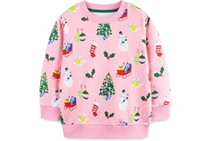 JinBei Sweat-Shirt pour Enfant Sportswear Fille Pull à Manches Longues Casual Coton Hiver Automne et Printemps Blouse Haut pour Filles Sweatshirts Ecole 2 3 4 5 6 7 Ans