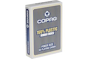 CARTAMUNDI Copag 22540045 - Plastic Poker Jumbo Index mit 2 Eckzeichen, blau