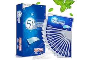 HKBTCH Teeth Whitening Strips, Zahnaufhellung Bleaching Stripes, Schutz Zähne Schnelle Aufhellen Wirkung, Sicher White Stripes Zähne, Weiße Zähne Strahlenderes Lächeln
