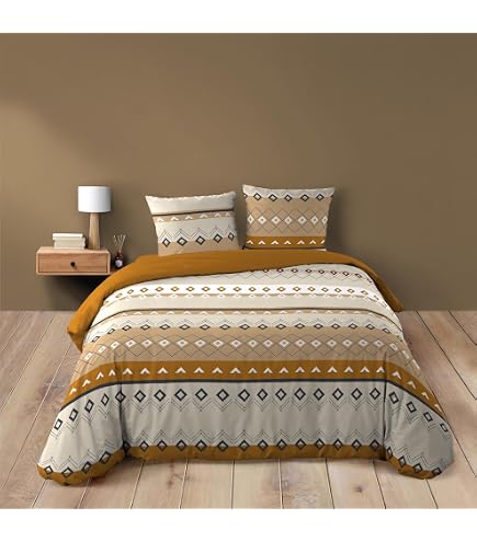 Housse de couette en gaze de coton 'Idylle' vert clair 260x240cm - L'Incroyable