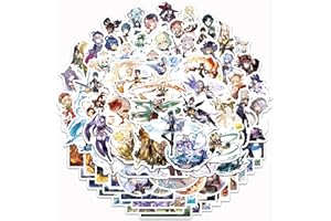 QYZHIZ, adesivi misti, adesivi Genshin Impact Game Sticker, Yuanshen Sticker, adesivi colorati, adesivi impermeabili, per laptop, bottiglia d'acqua, pattinaggio, telefono, bicicletta, chitarra.