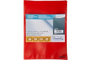 Favorit 100460006 - Cartellina a L Colorata, 22 x 30 cm, Rosso