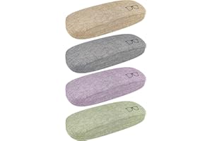 Maxentico Brillenetui(4Pcs), Glasses Sonnenbrillenetui Schutzhülle für Brillen Groß Damen und Herren, Sunglasses Sonnenbrille Schwimmbrillen Etui, Brillenbox Sonnenbrillen Gross Brillenetuis