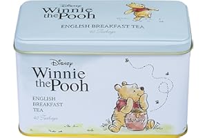 ‎NEW ENGLISH TEAS New English Teas Winnie the Pooh Tea Caddy with 40 English Breakfast Teabags, Tigger, Piglet & Eeyore
