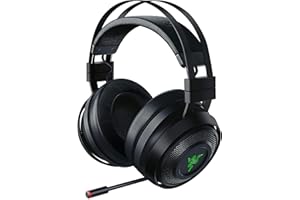 ‎RAZER Razer Nari Ultimate Wireless 7.1 Surround Sound Gaming Headset: THX Audio & Haptic Feedback – Automatisch einstellbares Kopfband – Chroma RGB – einziehbares Mikrofon – für PC, PS4, PS5 – Schwarz
