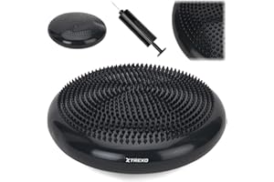 TREXO - Coussin d’équilibre 33 cm à Picots antidérapants – Assise posturale & gainage pour Bureau, Maison, Pilates, rééducation – Charge Max 200 kg – PVC