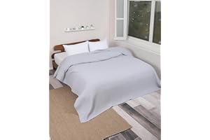 nottoc Tagesdecke Silbergrau 180x200cm Einzelbettdecke - Premium Waffelpique 100% Baumwolle - Leichte Sommerdecke in Waffeloptik - Baumwolldecke als Bettüberwurf Grau, Couch überwurf - Sofadecke