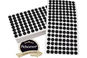 Adsamm®/1280 x självhäftande filttassar/svart/ø 12 mm/rund/möbelglidare av filt med 3,5 mm tjocklek/möbel- och golvglidare
