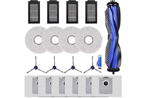 VIEWALL T50 Accessori per Ecovacs Deebot T50 PRO Omni/T50 Omni/T50 Aspirapolvere,1 Spazzola Principale,4 Spazzole Laterali,4 Filtri HEPA,6 Sacchetti per Polvere,1 Strumento per la Pulizia