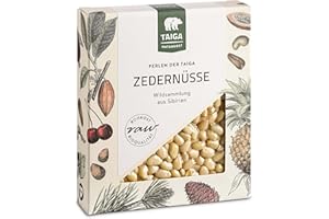‎TAIGA NATURKOST TAIGA Naturkost - Sibirische Zedernüsse Bio 100g, Zedernkerne aus Wildsammlung, Alternative zu Pinienkernen, mild und süß – naturbelassen
