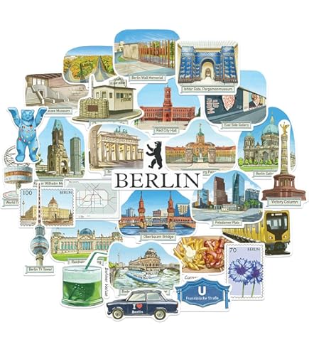 Autocollants Allemagne |50Pcs Stickers Vinyle Imperméables Allemands Pour Gourdes, Ordinateurs Portables, Valises, Tasses, Téléphones Portables, Skateboards, Guitares
