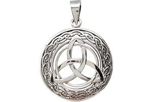 Treasure Bay 925 Sterling Silver Circular Celtic Knot Pendant, Pendant for Men and Women