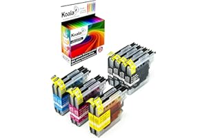Koala 10-Pack Compatible Cartouche d’Encre pour Brother LC985 LC980 LC1100 pour Brother DCP-145C DCP-195C DCP-165C MFC-250C MFC-490CW MFC-5490CN MFC-5890CN MFC-6490CW, 4 Noir 2 Cyan 2 Magenta 2 Jaune