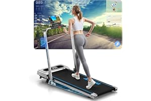 FOUSAE Treadmill, 5 in 1 Treadmills for Home Foldable with App Compatible, 12KM/H Under Desk Walking Pad with 9% Incline, 350 LB Weight Capacity, Magnetic Remote Control