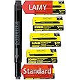 ONLINE Double-Sided Ink Cartridges, Black, 25 Pieces - Universal, Compatible with All Common Fountain Pens, Even Lamy Pens - Spare Ink Cartridges, 5-Pack