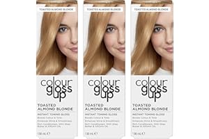 3 pack bundle - A HadcoClairol Bundle - Colour Gloss Up Toning Gloss, Toasted Almond Blonde (3x 130ml). A Hadco Bundle With Our Collagen Eye Mask Pack Included.