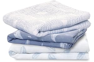 aden + anais™ musy Bio-Baumwoll-Musselin-Spucktücher Oceanic in 3er-Packung