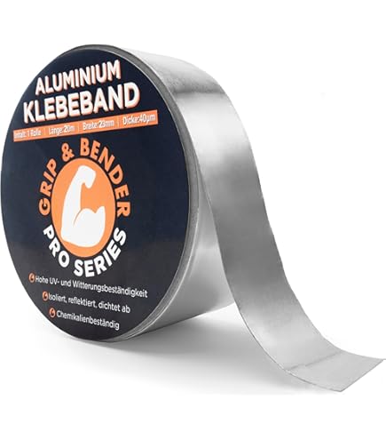 SXTDKMJ Aluminium Klebeband 2 Rollen - Hitzebeständig 5cm X 2m