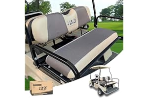 10L0L Coprisedile posteriore universale per carrello da golf, adatto per EZGO Club, Yamaha, caldi, sedili per panca invernale, tessuto traspirante in poliestere lavabile, solo per sedile