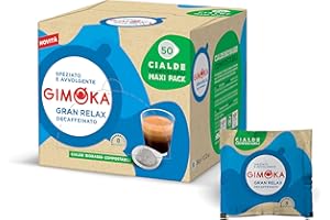 Gimoka - Compatible Para Easy Serving Espresso - Cialde Ese 44-50 Cápsulas - Sabor GRAN RELAX DECAFEINADO - Resistencia 8 - En Papel Compostable