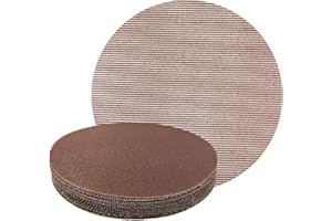 GZKTY 20 Pezzi Rete Dischi Abrasivi 225mm, Grana 180, Per Levigatrice Orbitale da 225mm e Levigatrici per Legno per la levigatura di superfici dure, legno, stucco, vernice, metallo