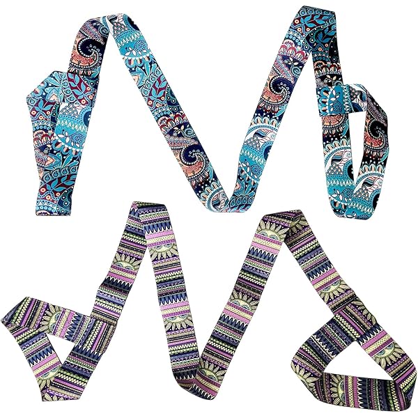 Sangle Transport Tapis Yoga Bavooty - 1.5m Coton, Réglable, Anti-dérapante, Lot 3Pièces