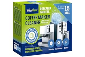 WoldoClean Pastillas descalcificadoras 15 unidades - Cuidado universal para cafeteras, teteras y mucho más