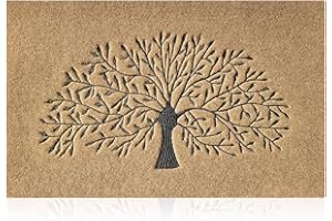 AOAOPQ Welcome Mats for Front Door Mats Inside Outdoor Mat with Non Slip Rubber Backing for Entrance Entryway Hallway Kitchen Easy to Clean 40x60 cm Brown