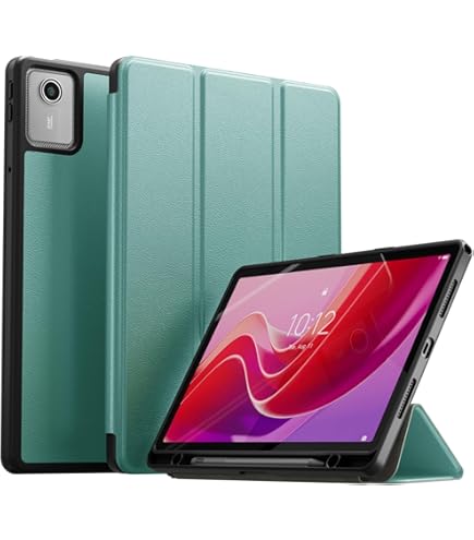 Idudao Premium Hybrid Case For Lenovo Tab M11, Hard Shell Cover With Pen Holder Clear Back For 11 Inch 2024 TB330FU Tablet PC, Sky Blue - View #5