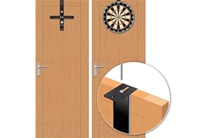 DARTS CORNER Portable Dartboard Door Hanging System with Wall Bracket, Black