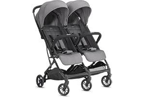 Inglesina Twin Sketch Passeggino Gemellare, Grigio, Ultraleggero, Compatto, per Gemelli o Fratelli e Sorelle, Adatto fino a 15 kg per bambino