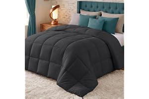 Utopia Bedding Dekbed 200 x 220 cm, 370 GSM Microvezel Dekbed met hoeklabels - Gestikt donzen alternatief Dekbed (Grijs)