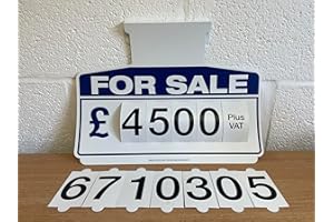 FORECOURT DIRECT For Sale Sign Boards, Pack of 1, Blue, Car Sun Visor Price/Pricing Kit, Vehicle/Auto