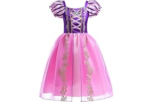 Lito Angels Costume da Principessa Rapunzel per Bambina, Vestito da Festa di Compleanno
