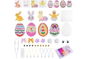 Aohcae Koraliki do naprasowania na Wielkanoc, do projektów DIY, szablony do prasowania, z płytkami, dekoracja wielkanocna, dla dzieci, chłopców i dziewczynek