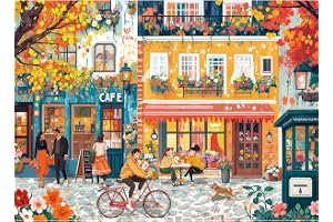 HUADADA Puzzle 500 elementów, klasyczne puzzle, prezent ciepła ulica, 500 elementów, puzzle od 14 lat